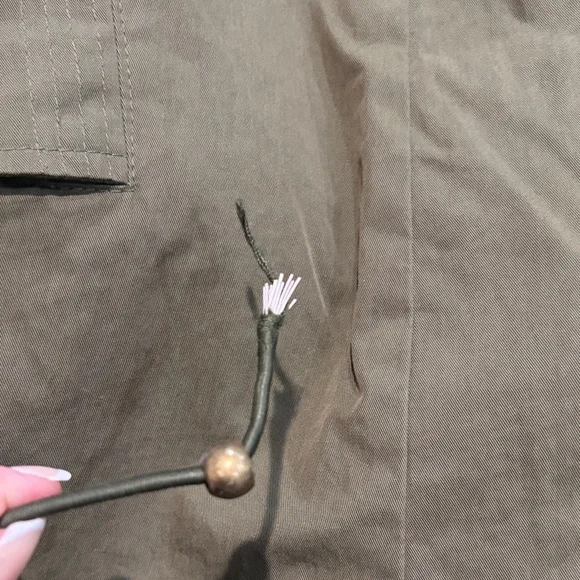 Lola and the Boys- Girls Utility Jacket with Blue Faux Fur removable lining - Picture 12 of 12